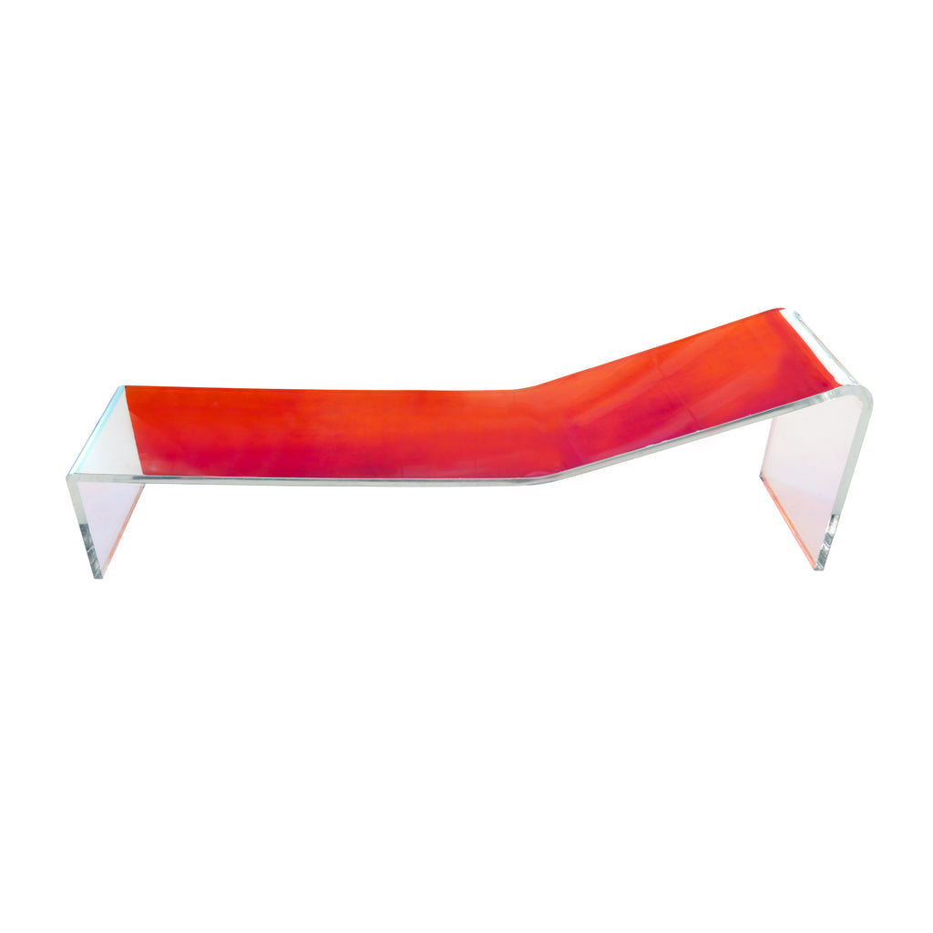 Lucite Waterfall Chaise Lounge w/ Iridescent Wrap