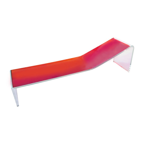 Lucite Waterfall Chaise Lounge w/ Iridescent Wrap