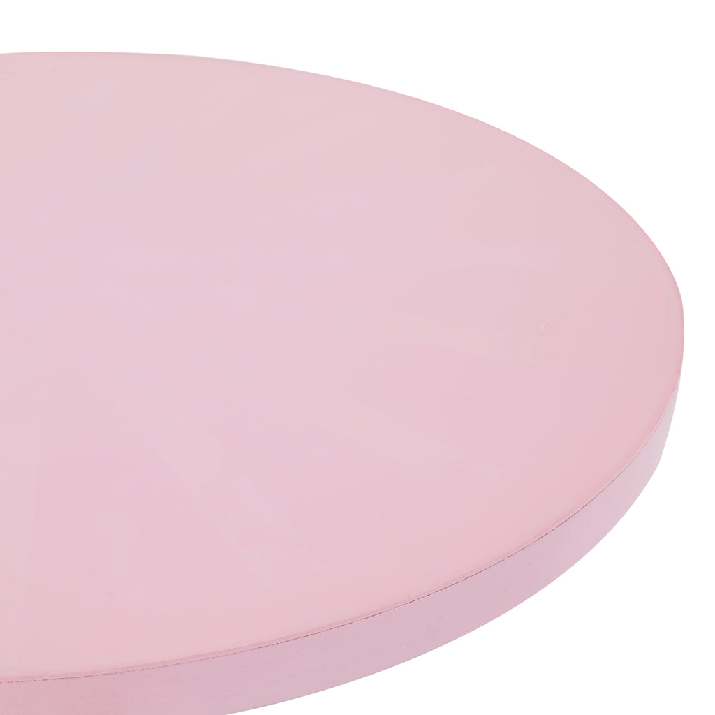 Pink & Chrome Cocktail Table