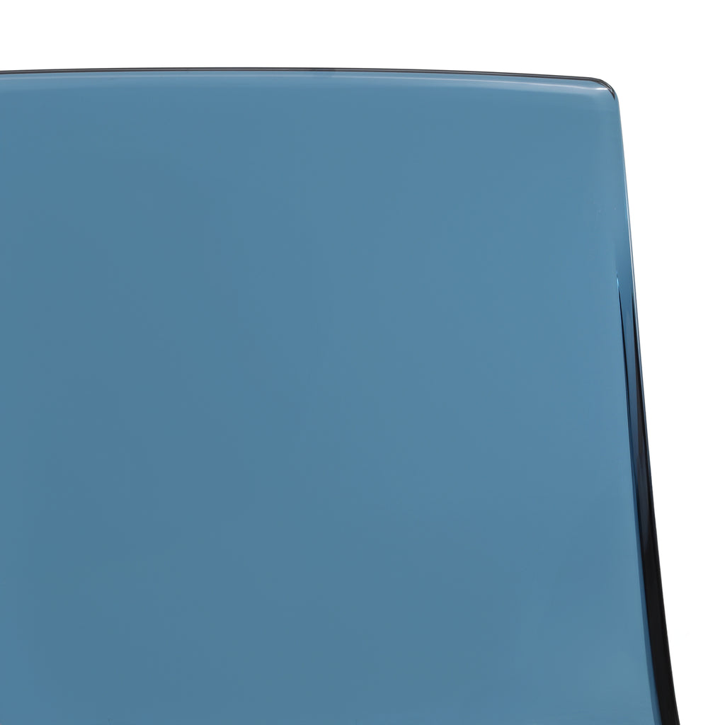 Blue Acrylic & Chrome Chair