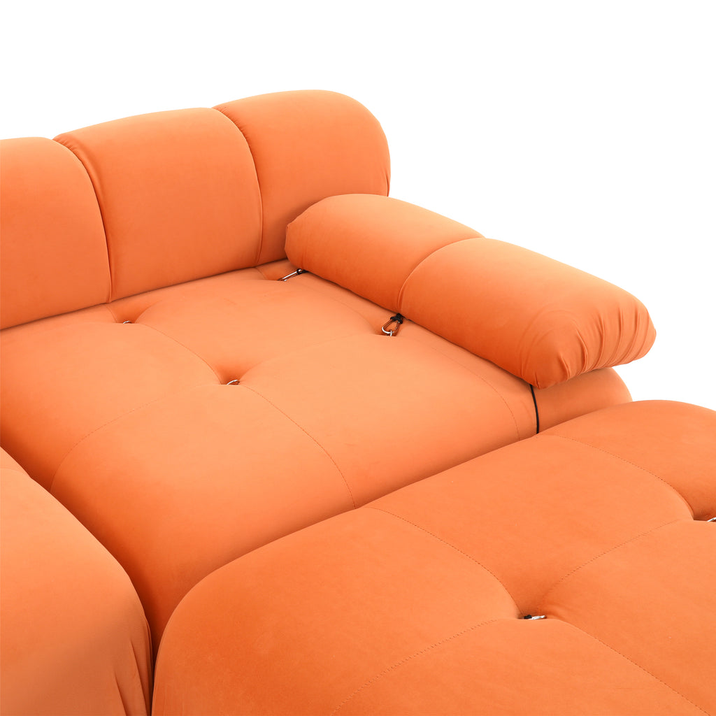 Orange Modular Sectional