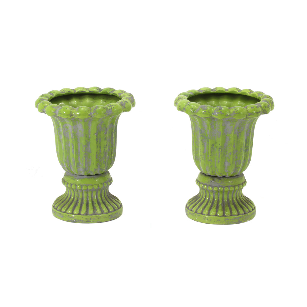 Light Green Ceramic Urn