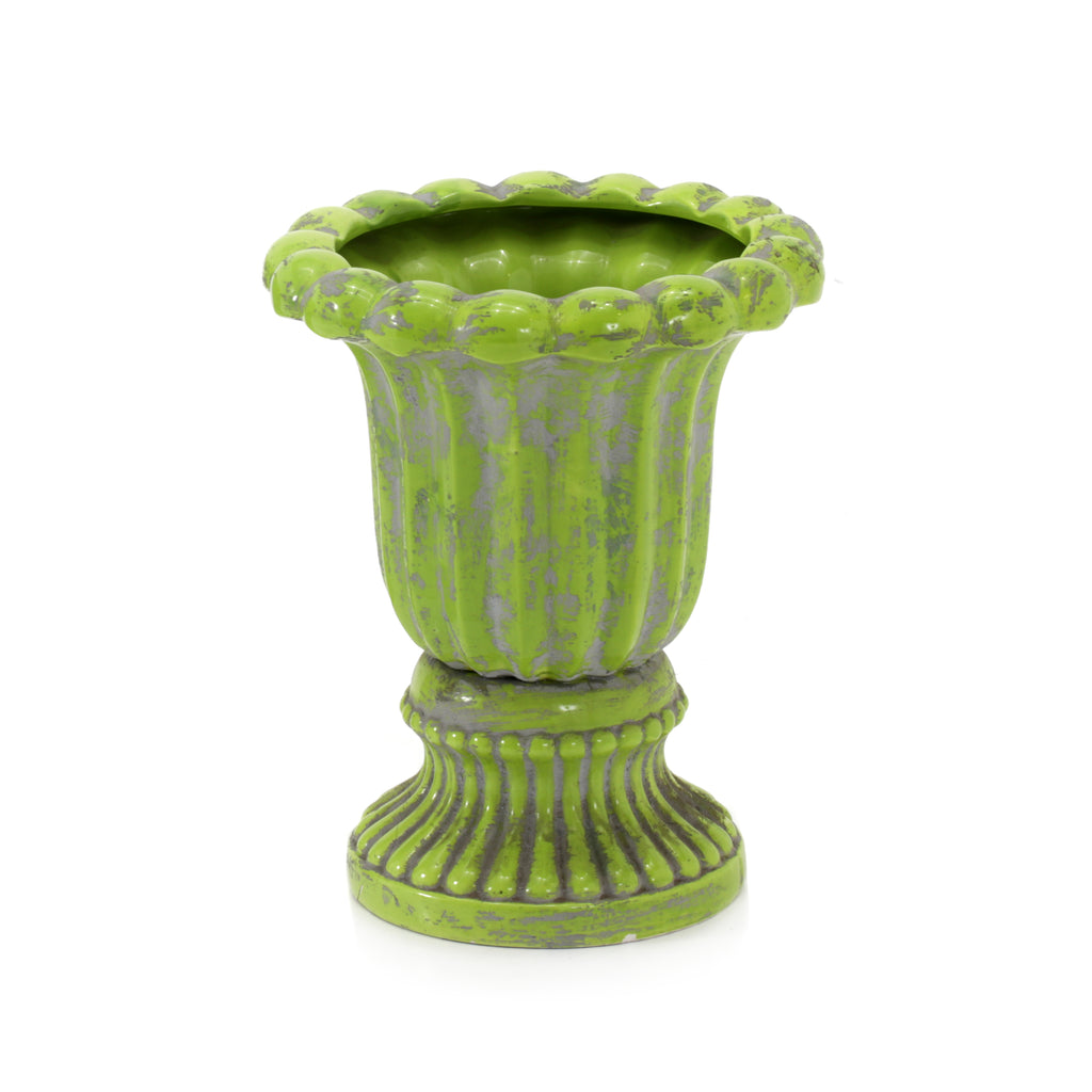 Light Green Ceramic Urn