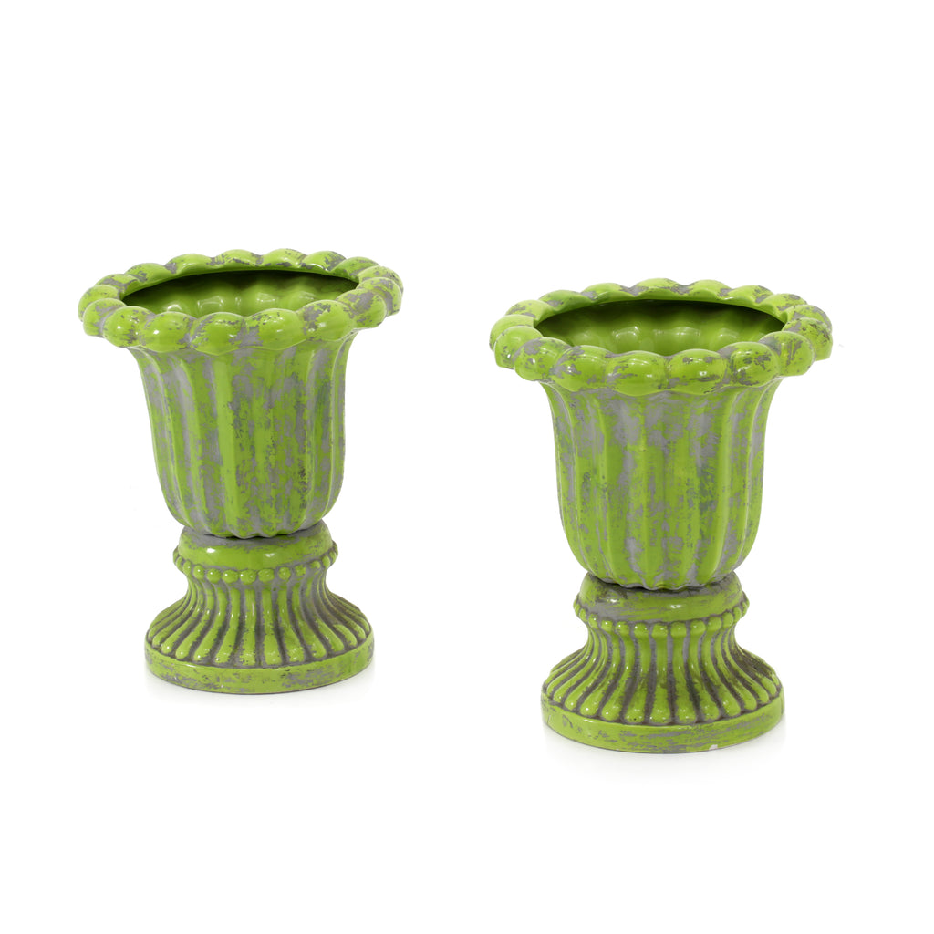 Light Green Ceramic Urn