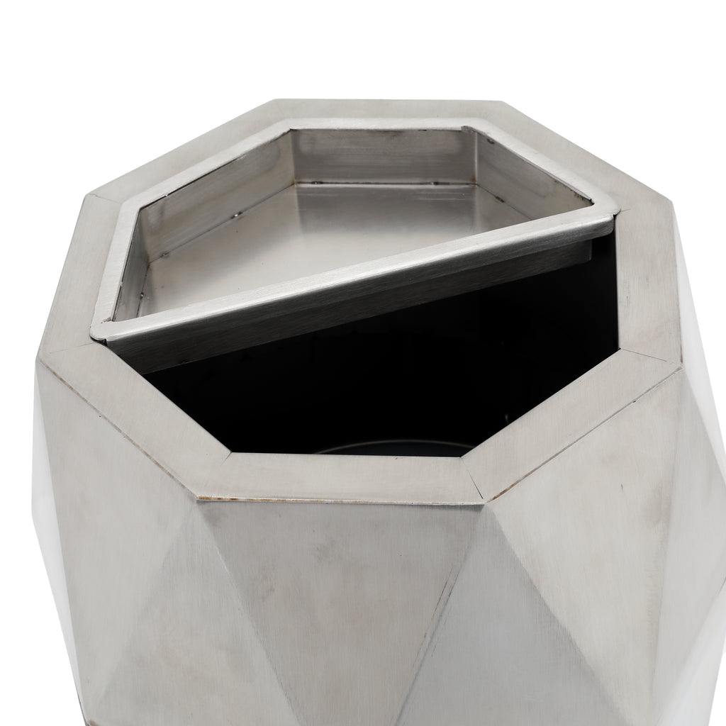 Geometric Metal Trash Can / Ashtray