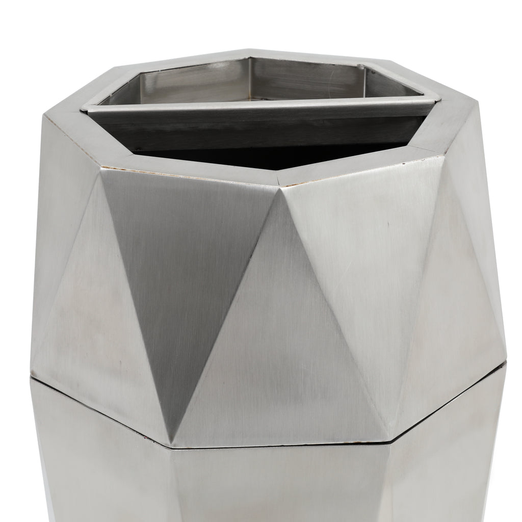 Geometric Metal Trash Can / Ashtray