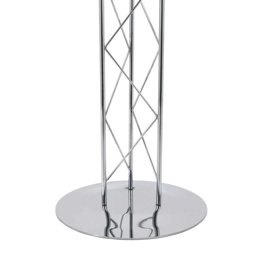 Round Glass & Chrome Dining Table