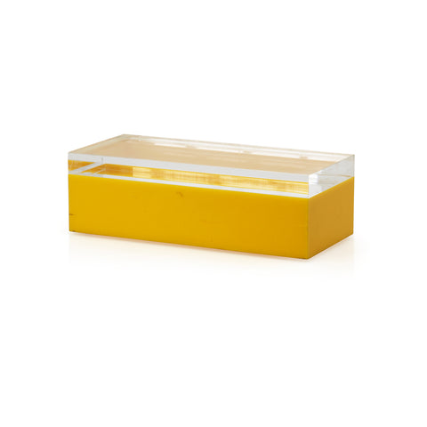 Long Yellow Acrylic Box w/ Transparent Lid (A+D)