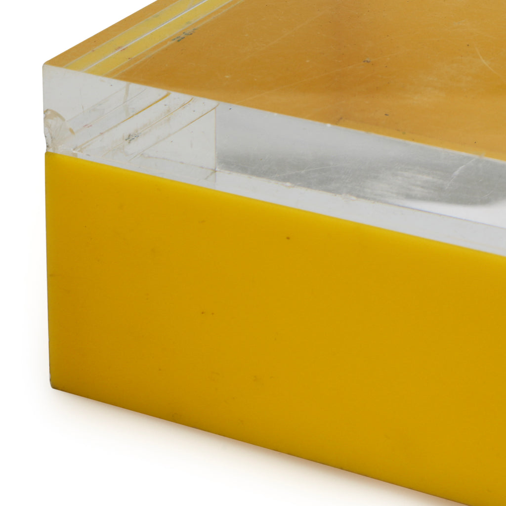 Long Yellow Acrylic Box w/ Transparent Lid (A+D)