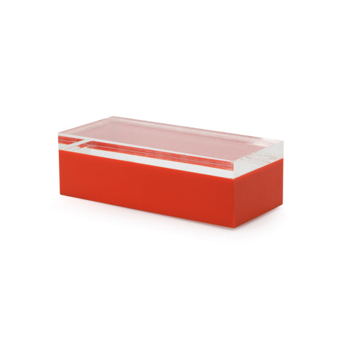 Long Orange Acrylic Box w/ Transparent Lid (A+D)