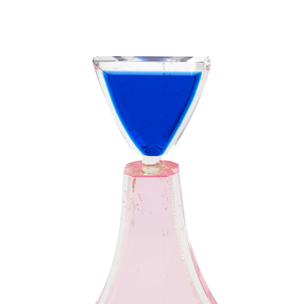 Pink / Blue Abstract Acrylic Sculpture (A+D)