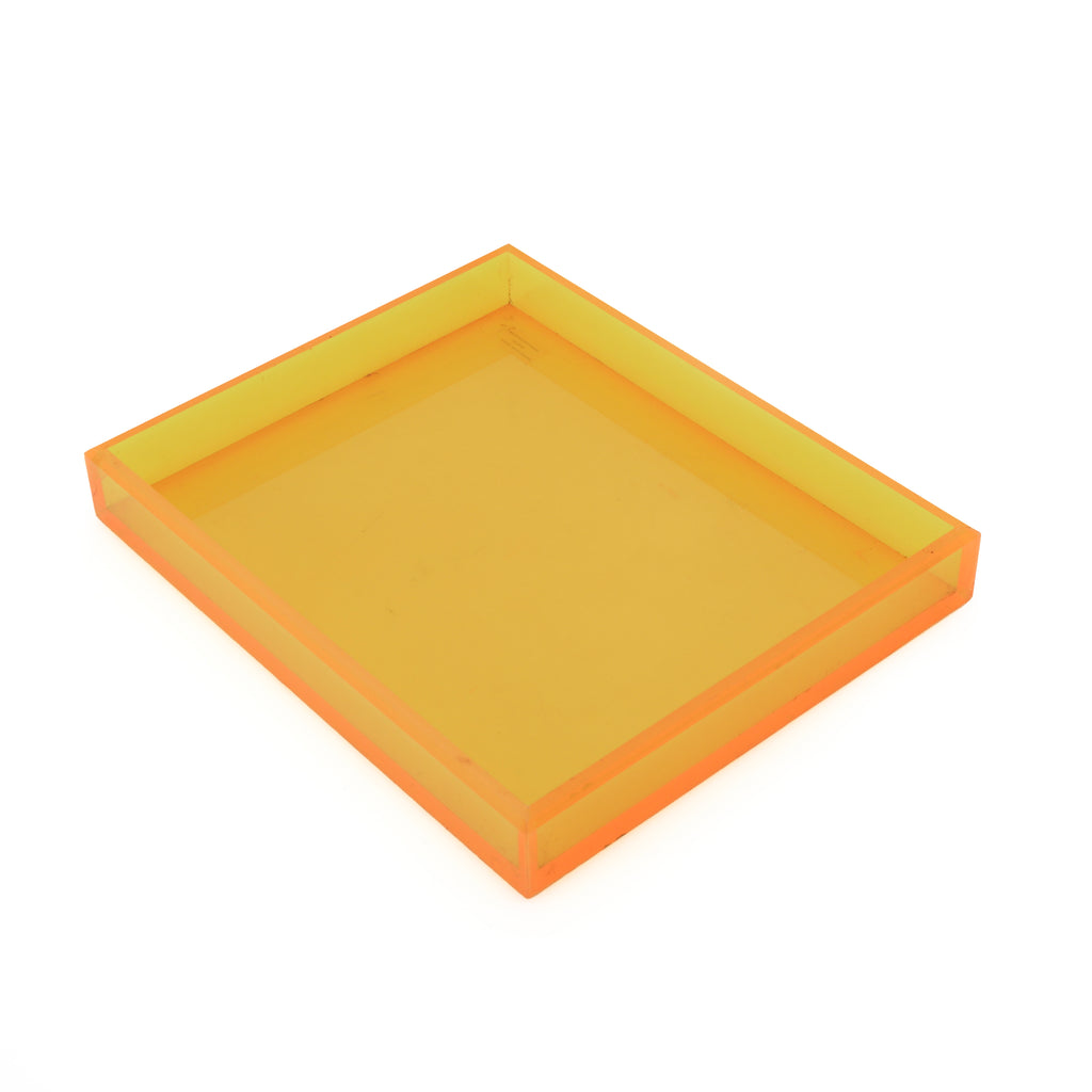 Orange Acrylic Paper Tray (A+D)