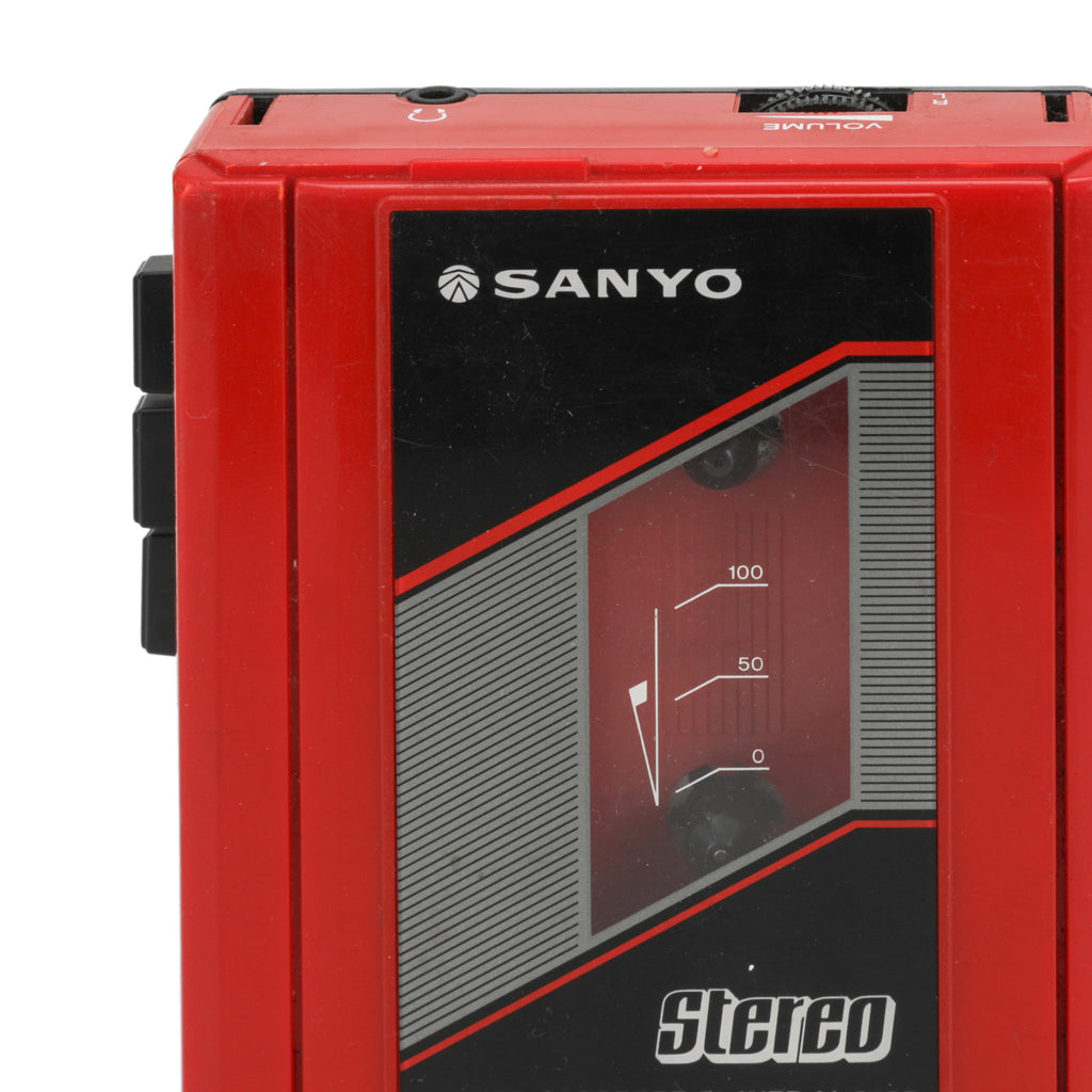 Red Sanyo Cassette Player