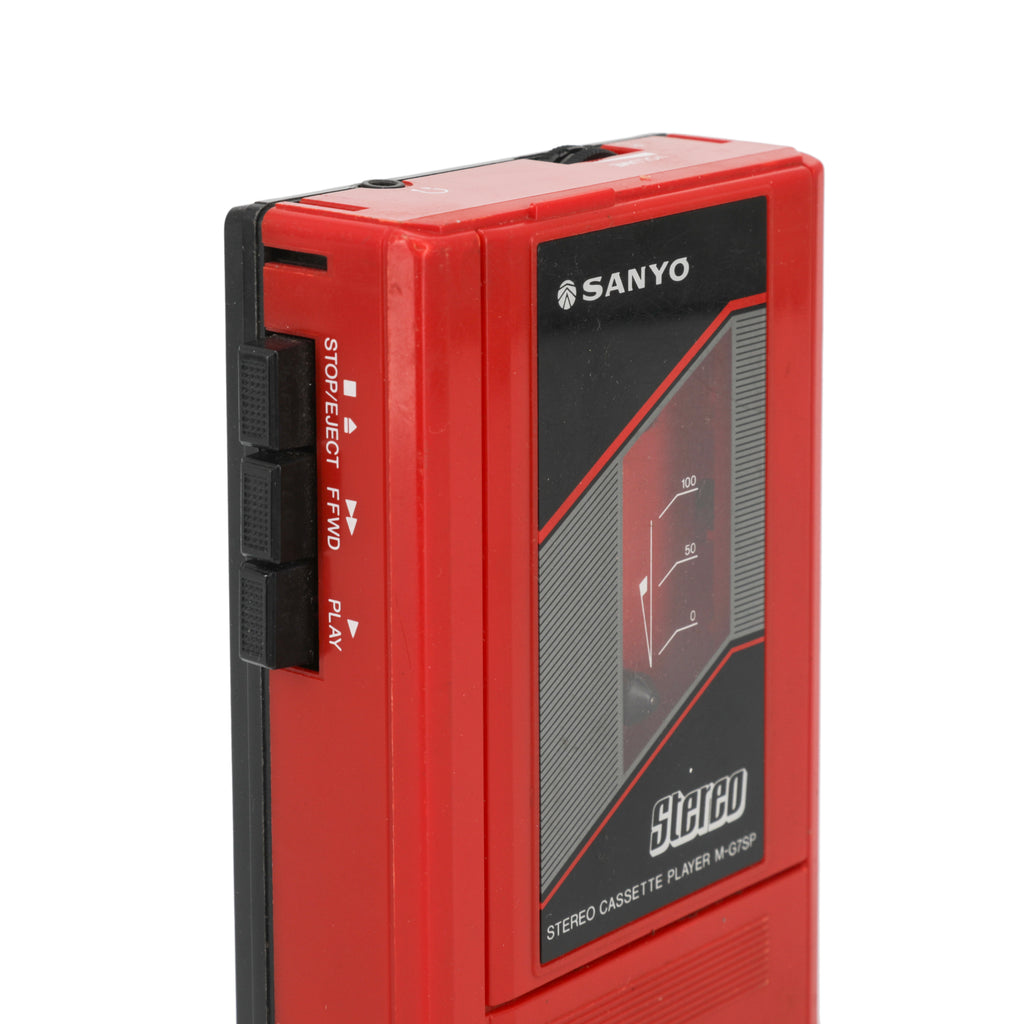Red Sanyo Cassette Player
