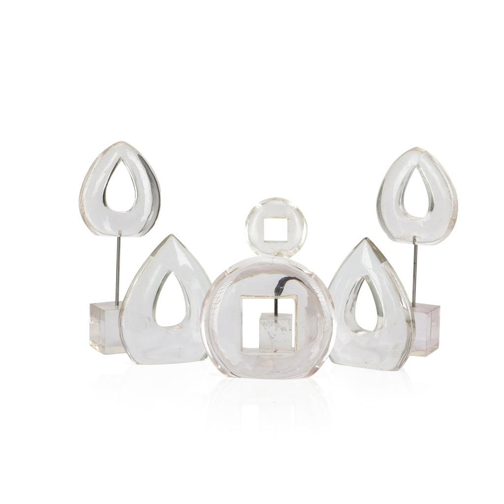 Acrylic Tear Drop Table Sculpture on Stand (A+D)