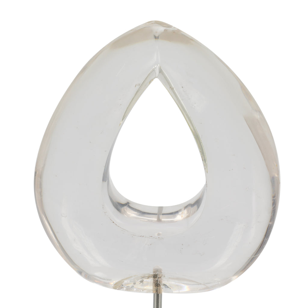 Acrylic Tear Drop Table Sculpture on Stand (A+D)