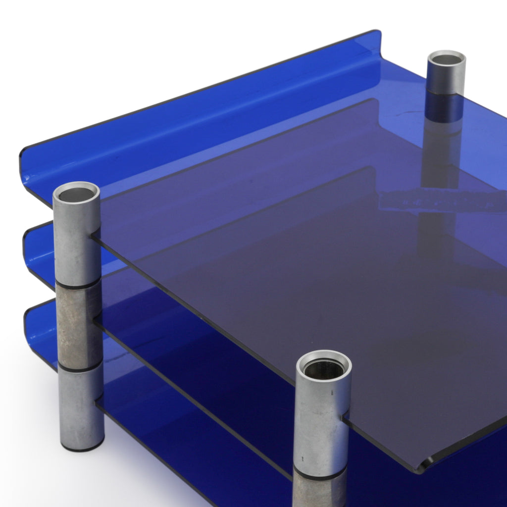 3-Tier Blue Acrylic Paper Tray (A+D)