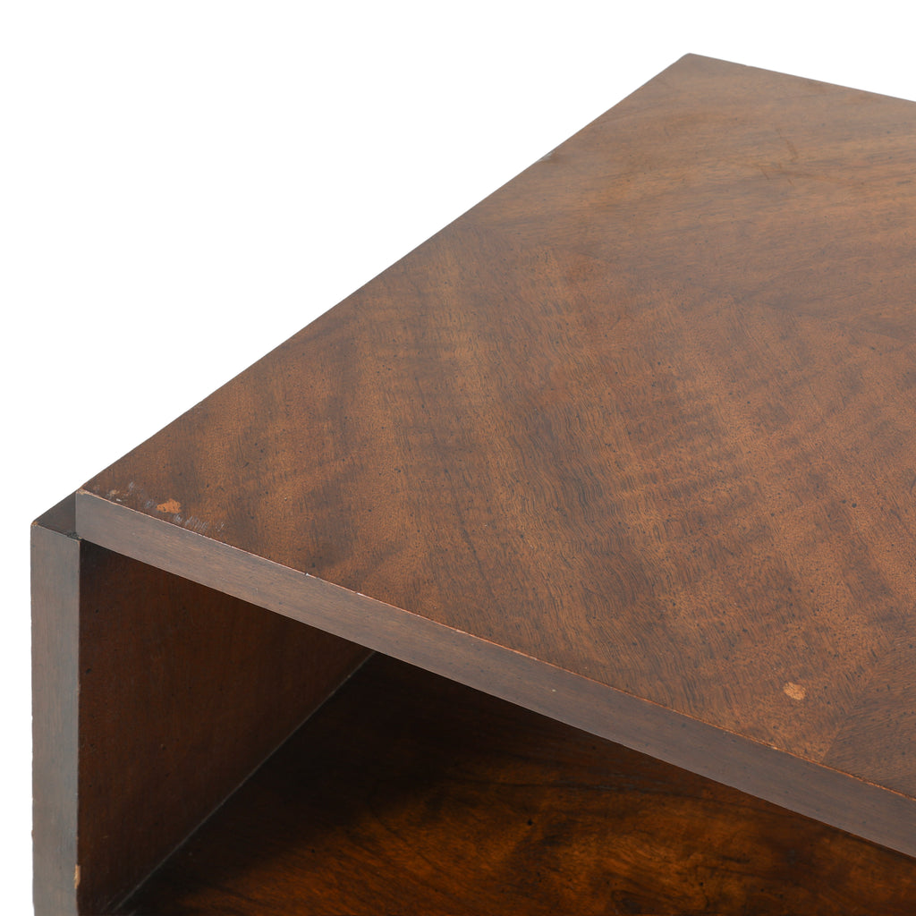 Wood Coffee Table with Sliding Door
