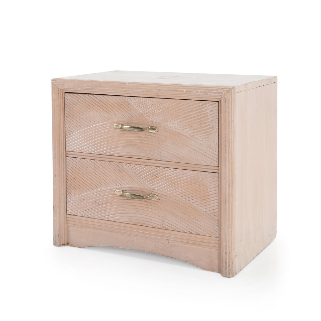 Pink Deco 2-Drawer Nightstand