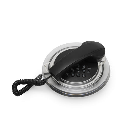 Round Black Acrylic Telephone