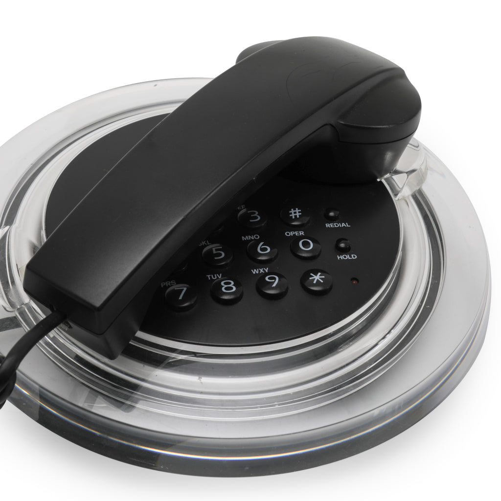 Round Black Acrylic Telephone