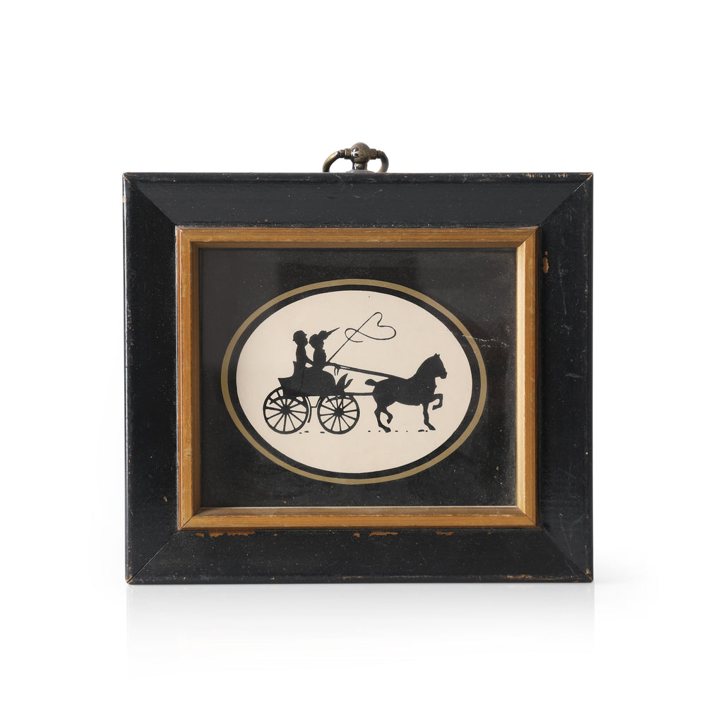 Horse Drawn Carriage Print #1 - Black Frame (A+D)