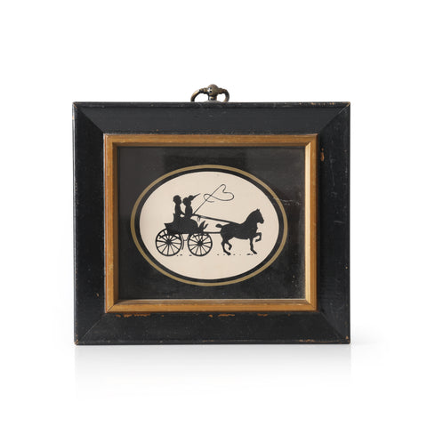 Horse Drawn Carriage Print #1 - Black Frame (A+D)