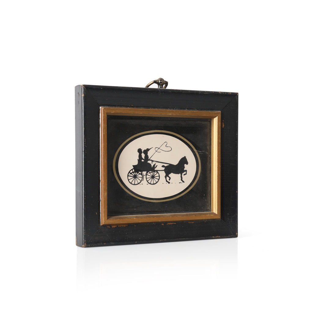 Horse Drawn Carriage Print #1 - Black Frame (A+D)