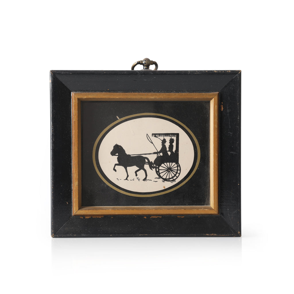 Horse Drawn Carriage Print #2 - Black Frame (A+D)