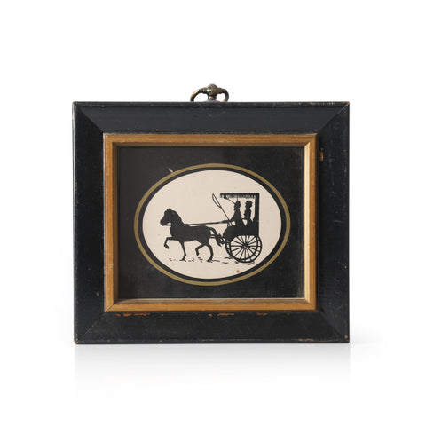 Horse Drawn Carriage Print #2 - Black Frame (A+D)