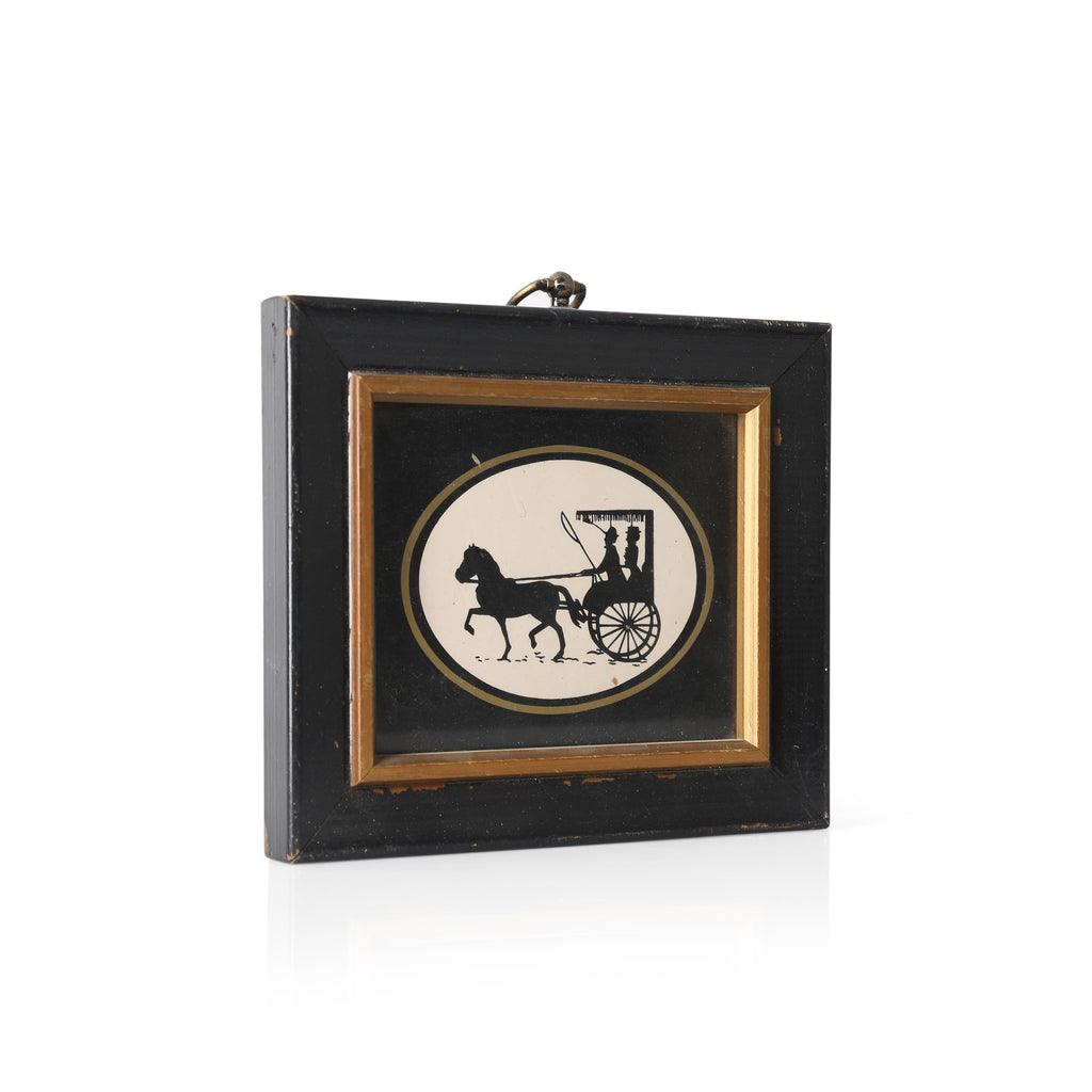 Horse Drawn Carriage Print #2 - Black Frame (A+D)