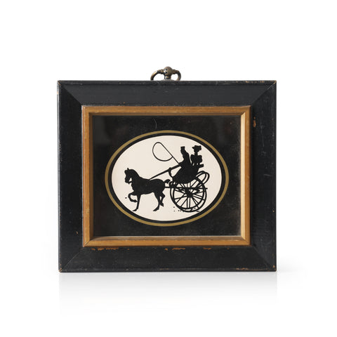 Horse Drawn Carriage Print #3 - Black Frame (A+D)