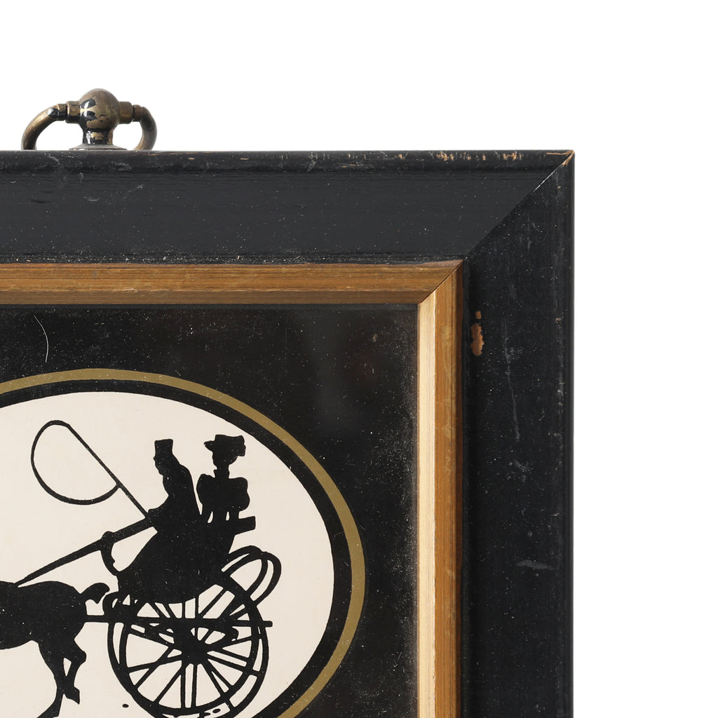 Horse Drawn Carriage Print #3 - Black Frame (A+D)