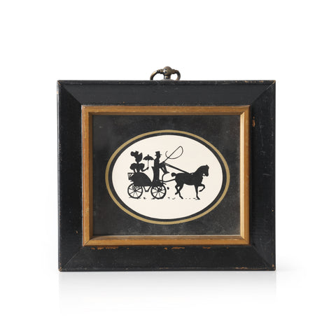 Horse Drawn Carriage Print #4 - Black Frame (A+D)