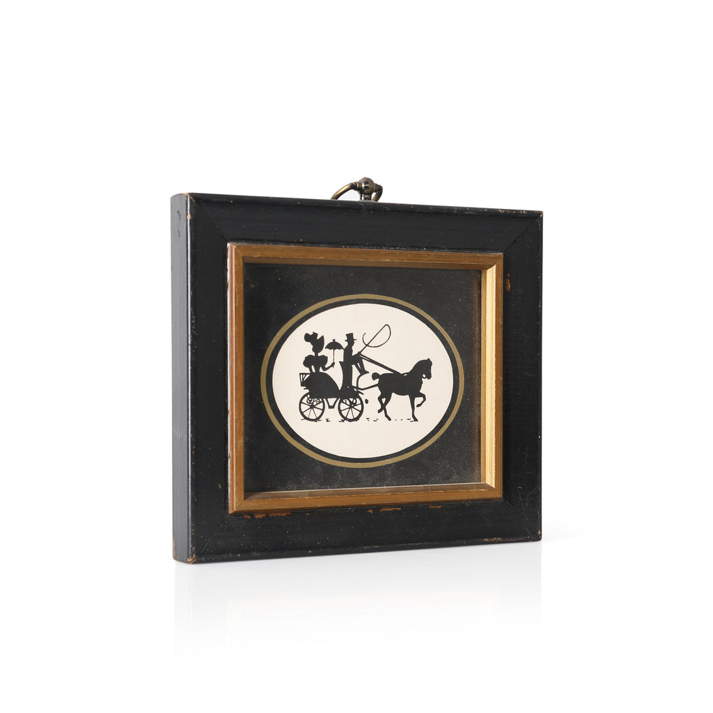 Horse Drawn Carriage Print #4 - Black Frame (A+D)