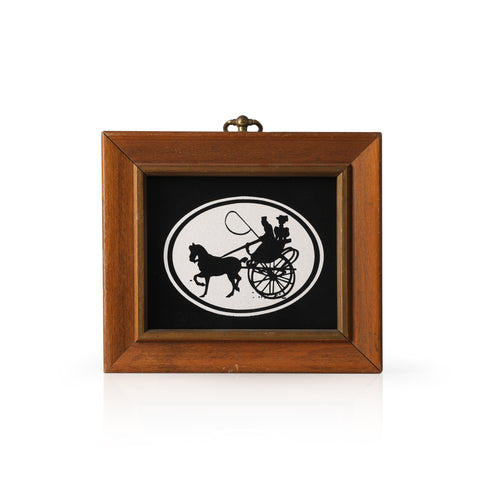 Horse Drawn Carriage Print #6 - Brown Frame (A+D)