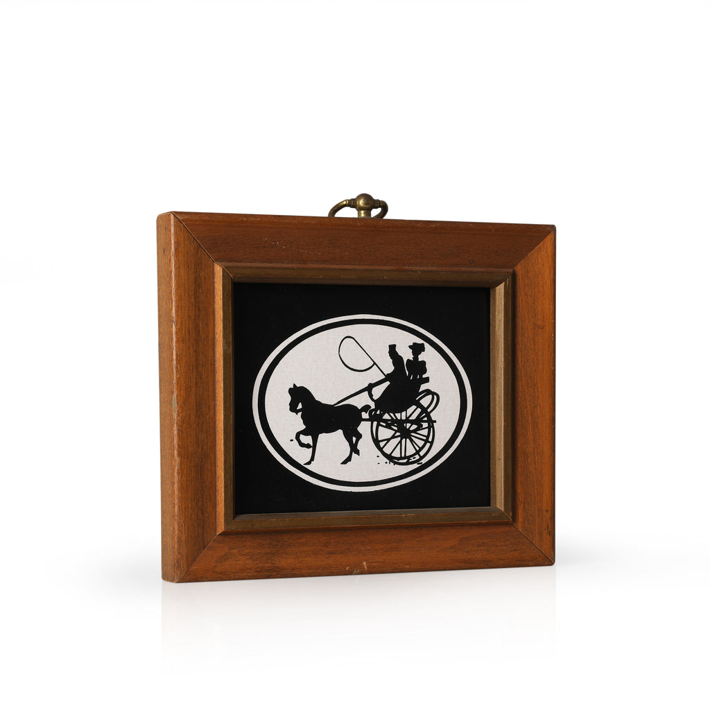 Horse Drawn Carriage Print #6 - Brown Frame (A+D)
