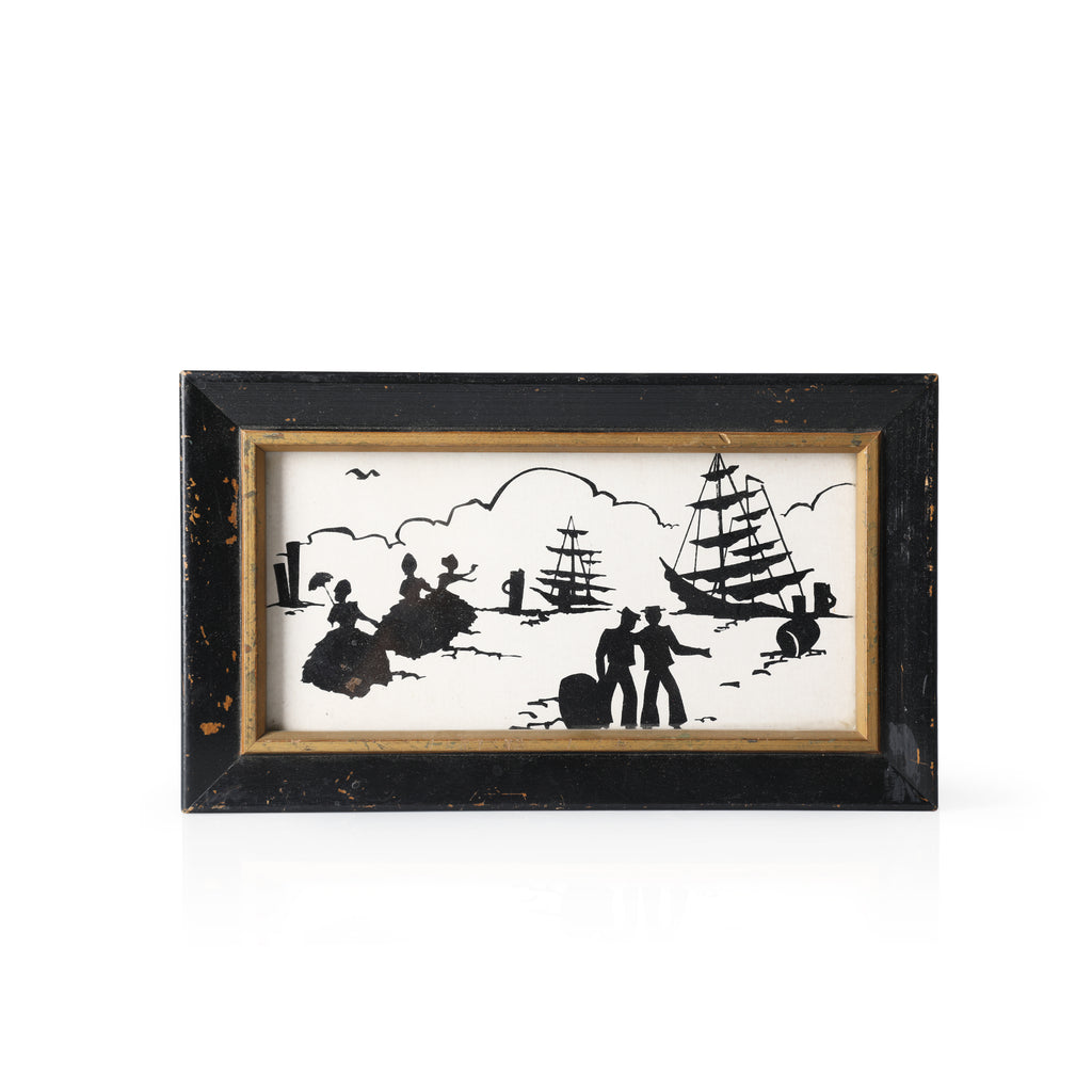 Colonizers B&W Print - Black & Gold Frame (A+D)