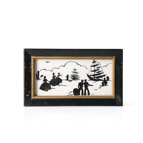 Colonizers B&W Print - Black & Gold Frame (A+D)