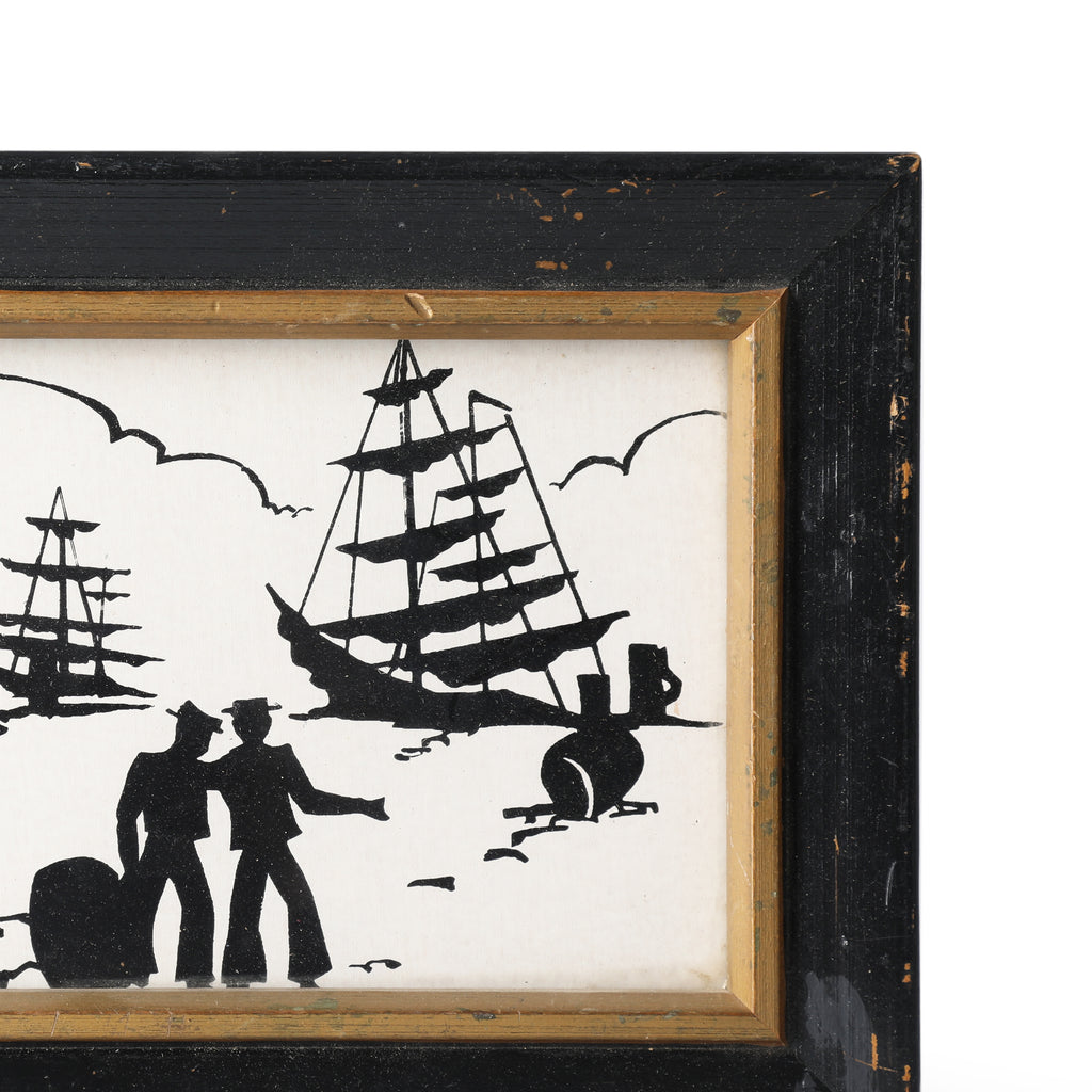 Colonizers B&W Print - Black & Gold Frame (A+D)