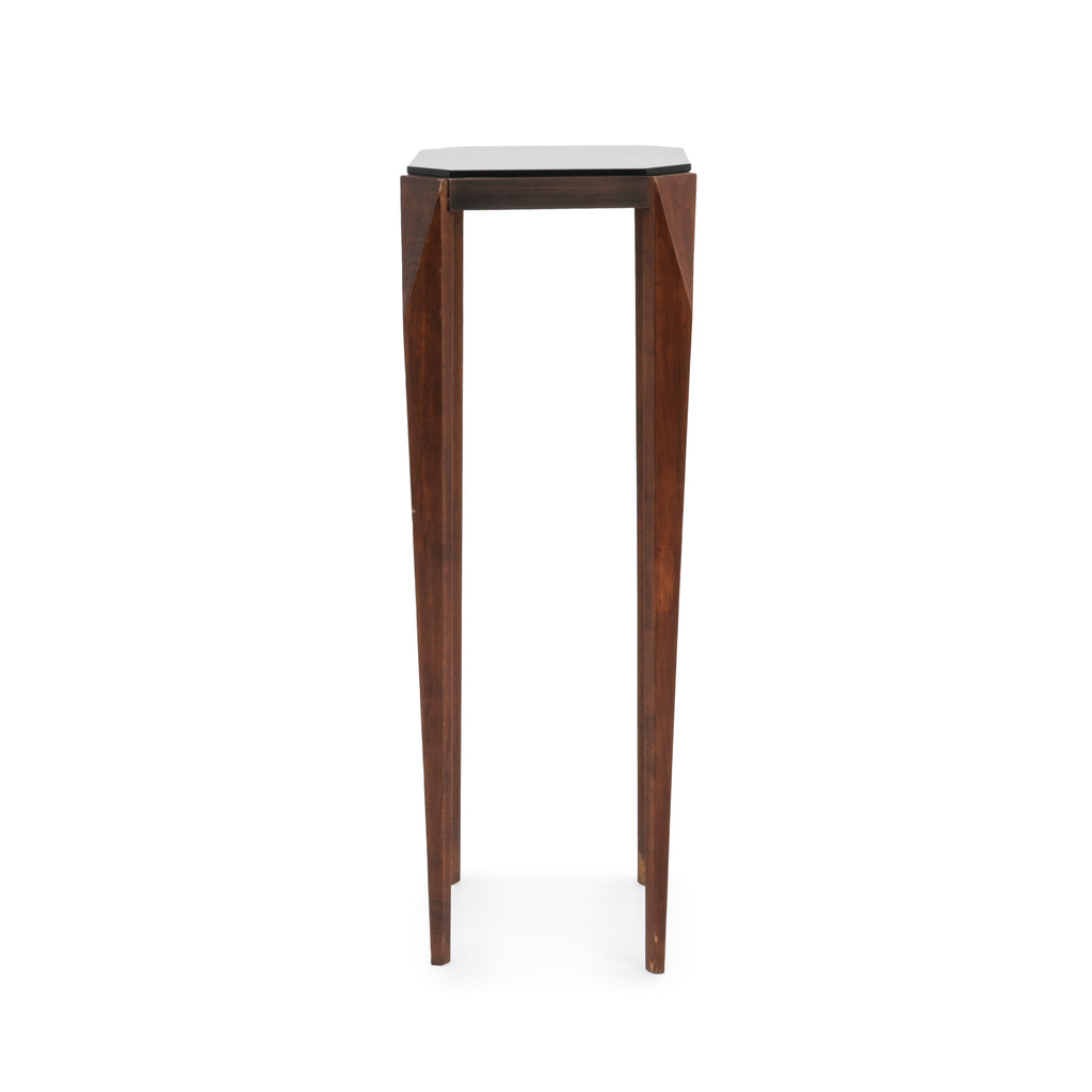 Dark Wood / Glass Pedestal