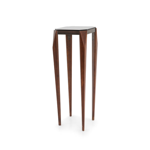 Dark Wood / Glass Pedestal