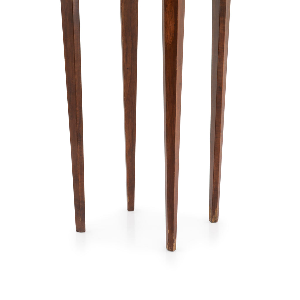 Dark Wood / Glass Pedestal