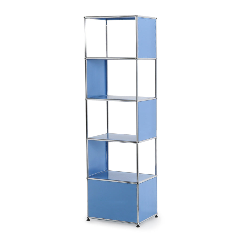 Blue USM Haller Single Shelving Unit