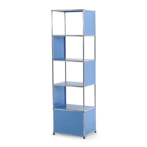 Blue USM Haller Single Shelving Unit
