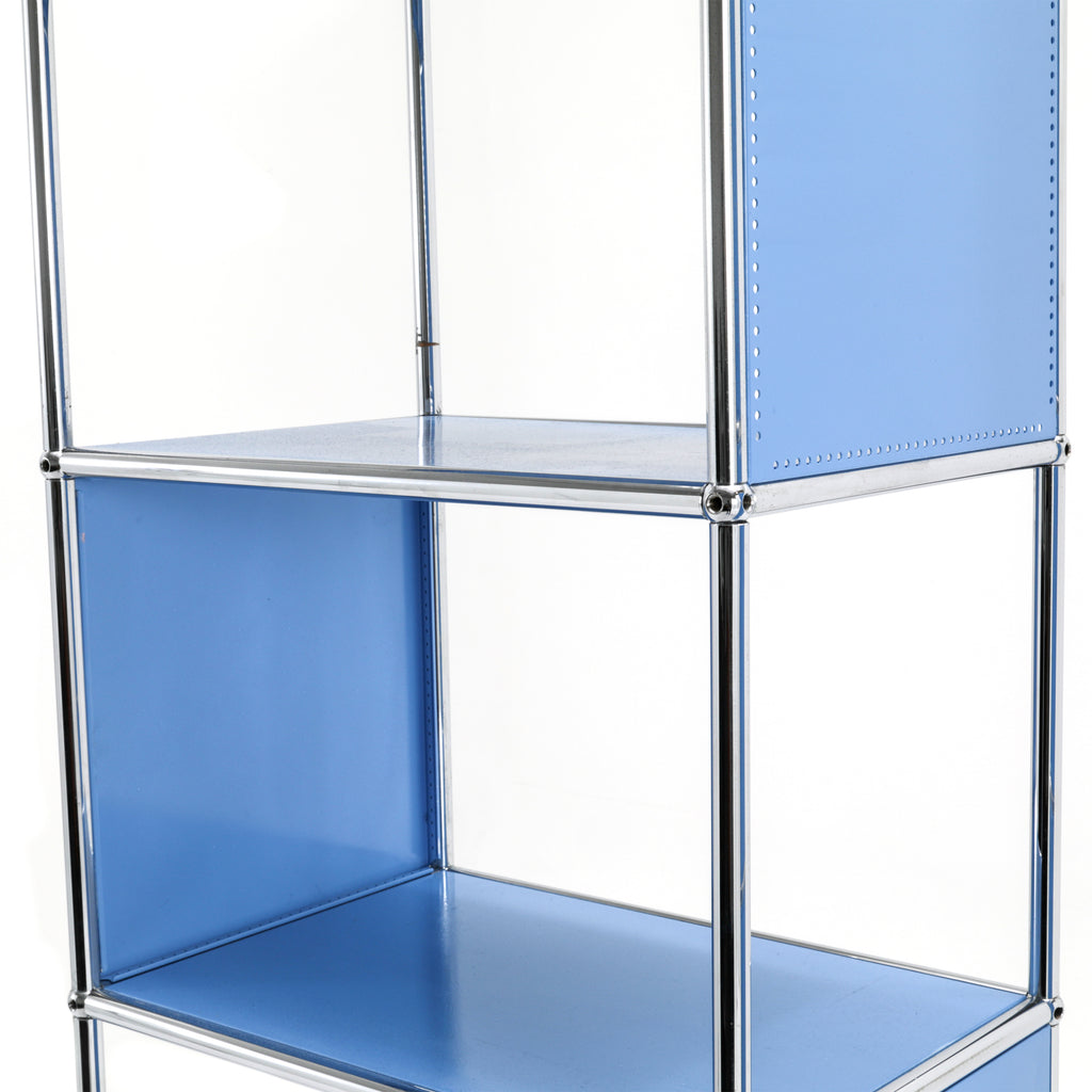 Blue USM Haller Single Shelving Unit