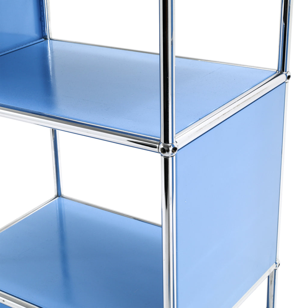 Blue USM Haller Single Shelving Unit