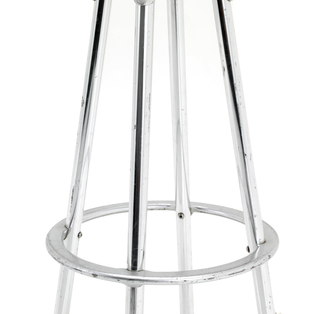 Glossy Lime Green and Chrome Bar Stool