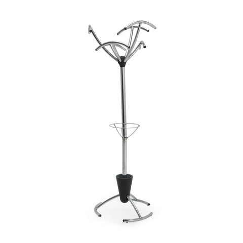 Chrome & Black Coat Rack