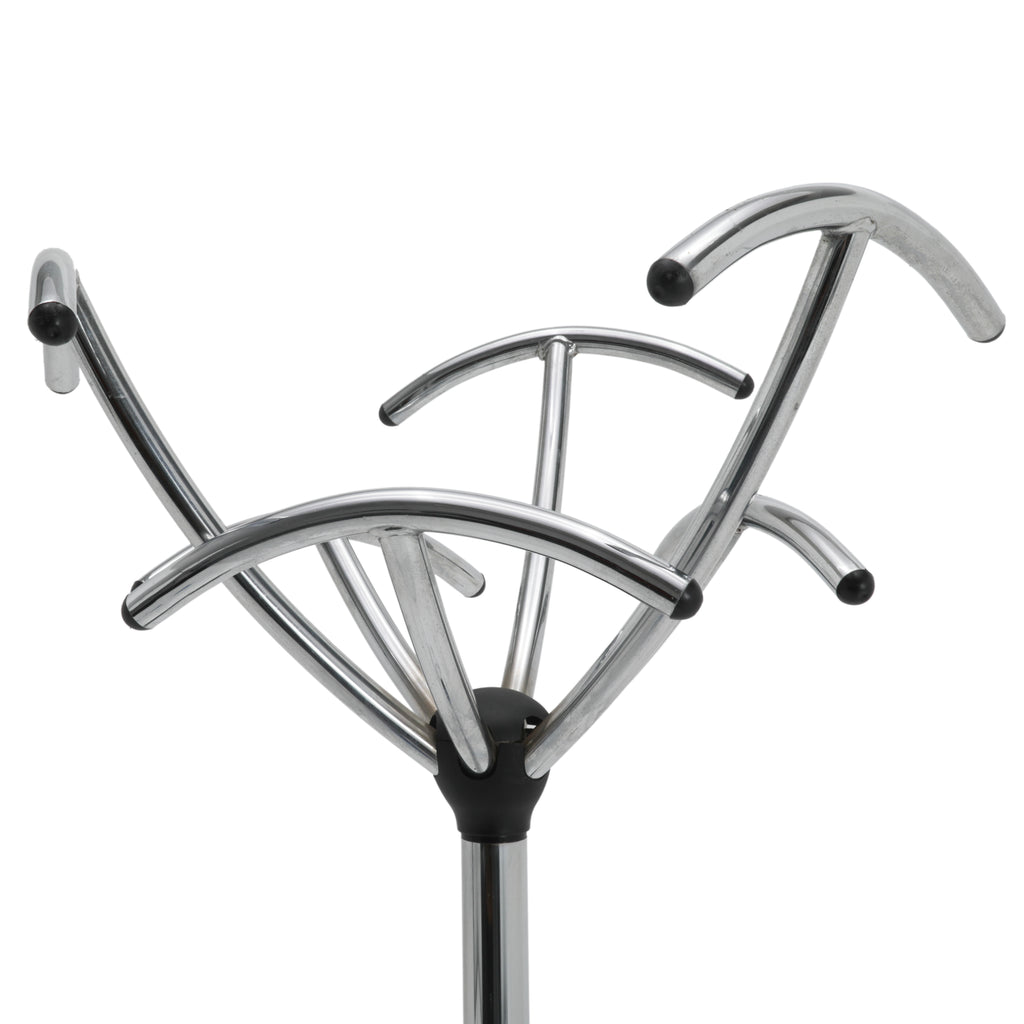 Chrome & Black Coat Rack